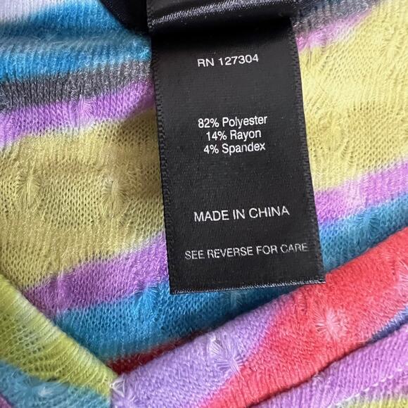 Ali Miles Womens Artsy Tunic L Multicolor Abstract Print Textured Knit Sweater - Picture 6 of 7